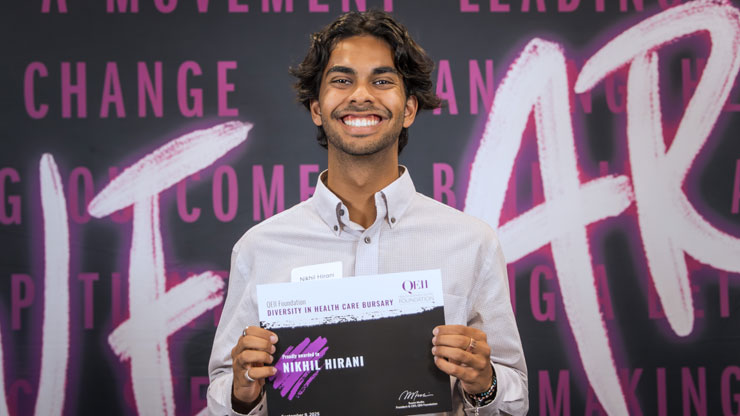 Nikhil Hirani, 2025 Diversity in Health Care Bursary recipient, MSc Physiotherapy student, Dalhousie University