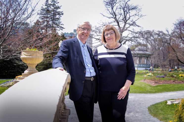 Tom and Anne Murdoch in the Halifax Public Gardens