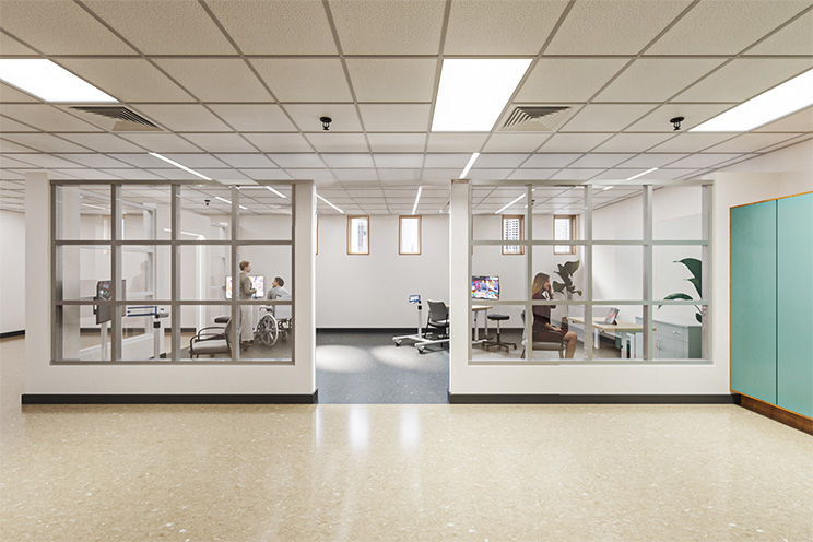 A rendering of the Upper Extremity Lab