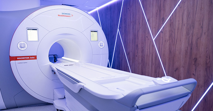 The MRI Scanner inside of the Relocatable MRI