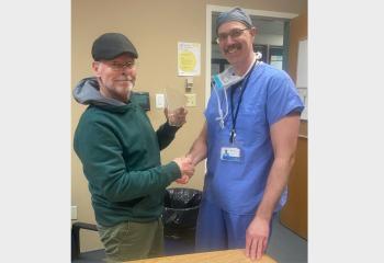 Lance Mitchell retired QEII perfusionist (left) and Roger Stanzel (right), QEII perfusion team lead