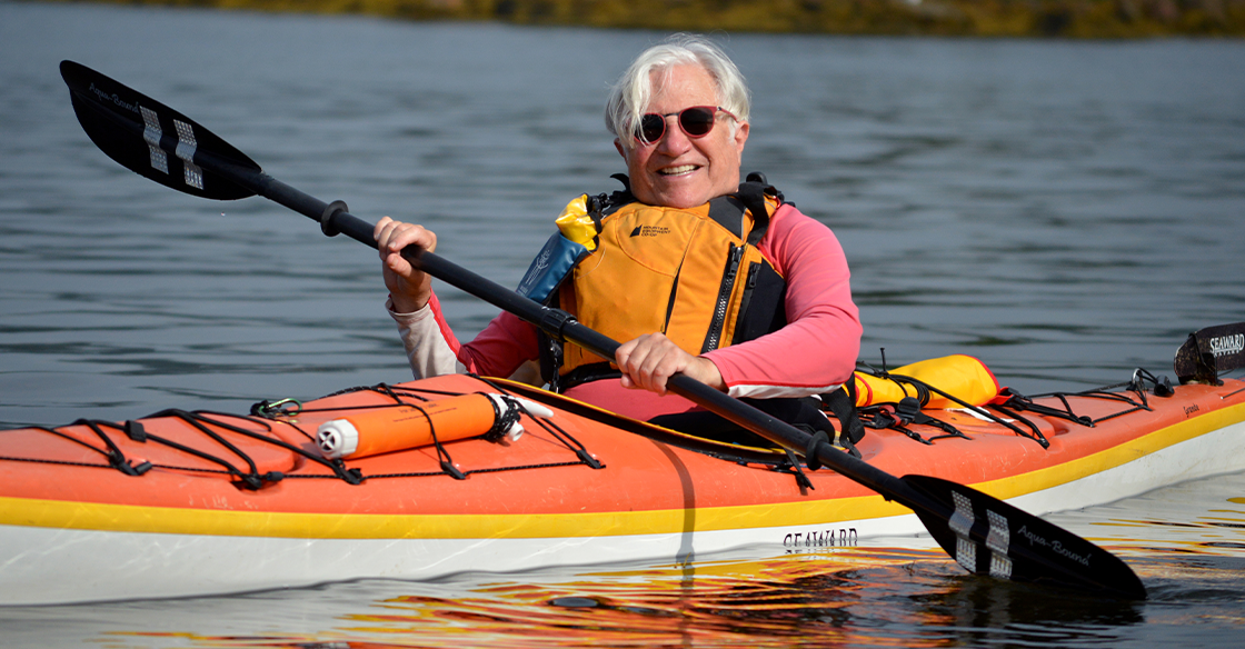 Following treatment for prostate cancer 15 years ago, Hal Richman has returned to doing the things he loves, like kayaking. Drawing on his cancer experience, he’s eagerly helping Dr. Gabriela Ilie, QEII research scientist, Dr. Rob Rutledge, QEII radiation oncologist, and Dr. David Bell, QEII urologist, in their quest to understand and improve the quality of life for men following prostate cancer. 