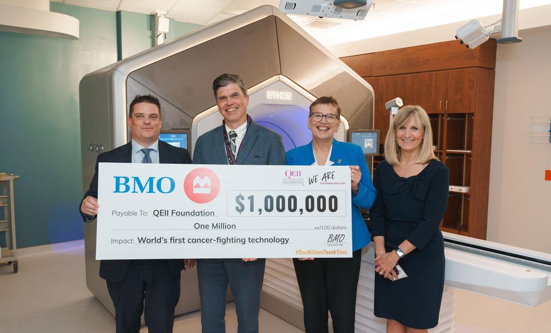 QEII $1M gift announcement - cheque presenting