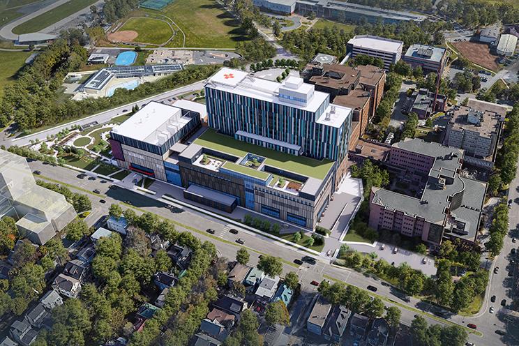 Artist rendering of the new QEII Health Sciences Centre.