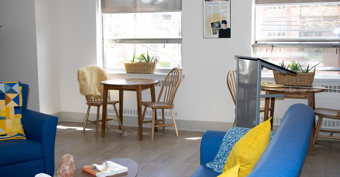Pictured: The QEII's new Sunshine Room, opened in Spring 2025, is a donor-funded space offering free services tailored to QEII cancer patients