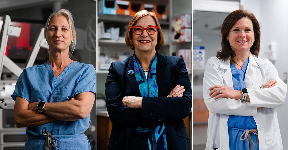 Collage featuring Dr. Neumann, Dr. Darling and Dr. Scott