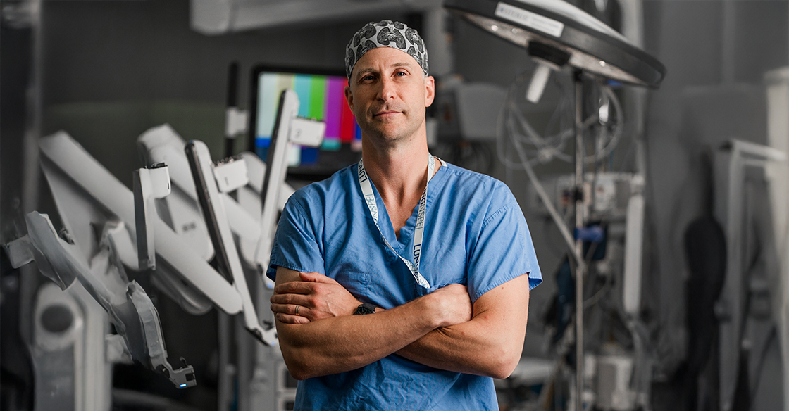 Dr. Alexander Ednie stands in operating room at QEII Health Sciences Centre