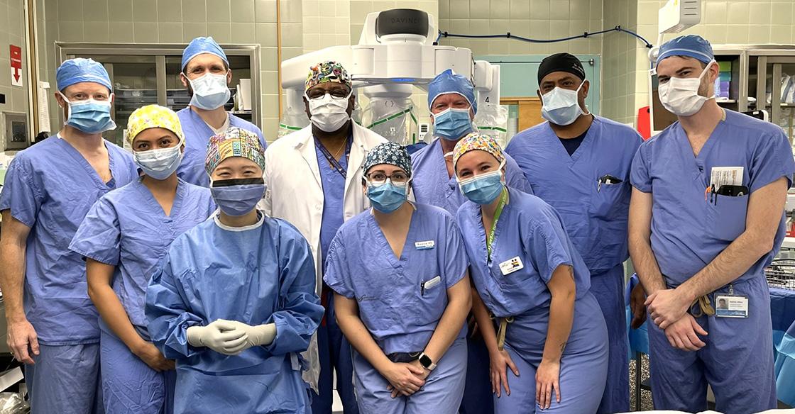Group photo of surgical team