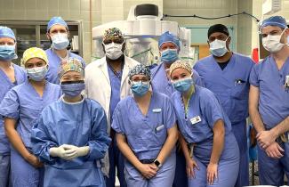 Group photo of surgical team