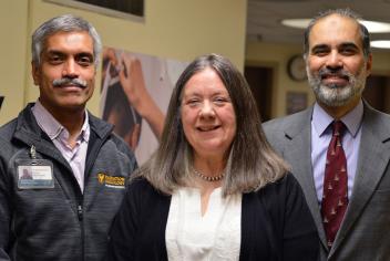 Dr. Mal Rajaraman (left), QEII radiation oncologist, and Dr. Ali Imran (right)