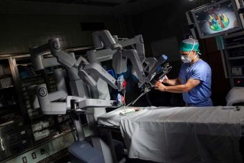 Donor-funded surgical robotics technology enabled teams to continue operating.