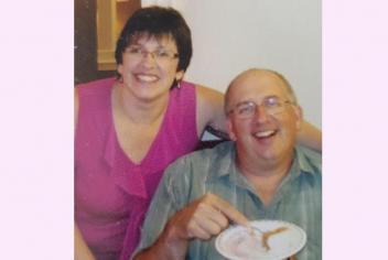 An older gentleman named Keith pictured with his sister