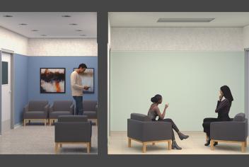 A digital rendering of the QEII's new psychiatric emergency care suites