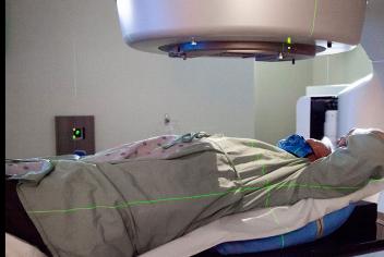 Patient using the TrueBeam technology for Cancer Care