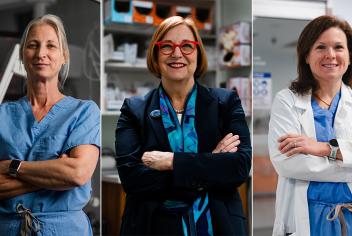 Collage featuring Dr. Neumann, Dr. Darling and Dr. Scott