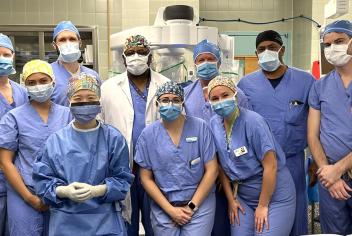 Group photo of surgical team